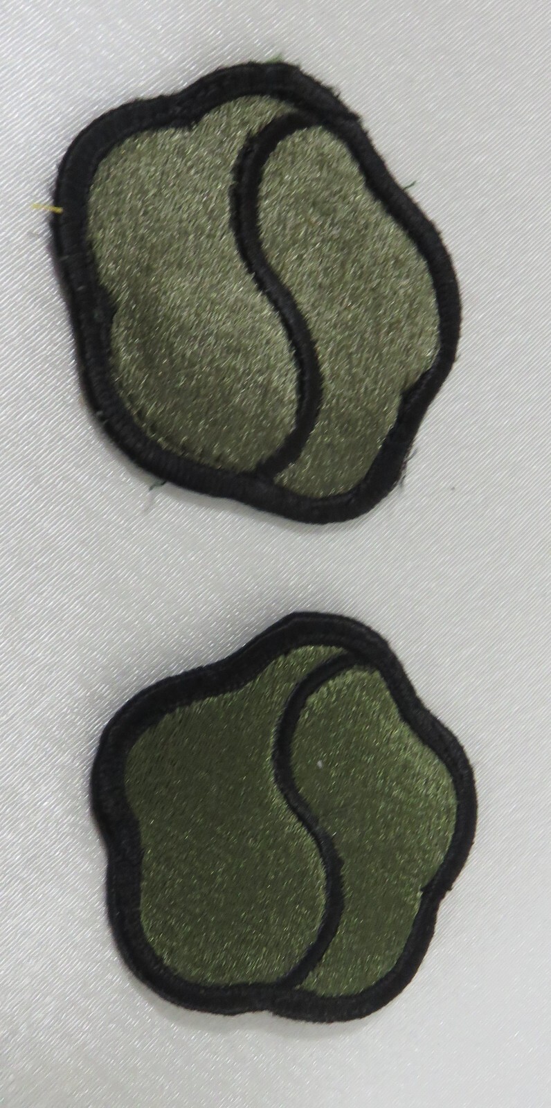 USA Army 19th Support Command Army Military Patch set of 2 Black on Olive