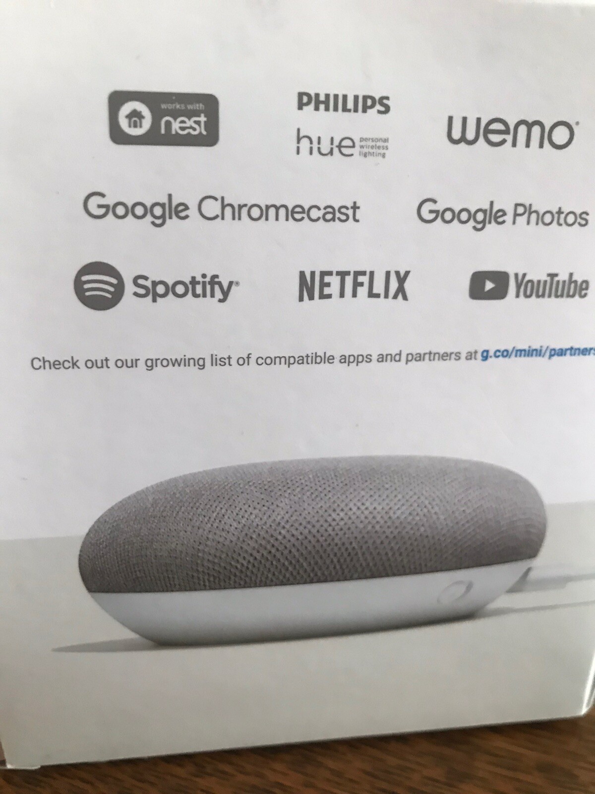 Google Home MIni Chalk color
