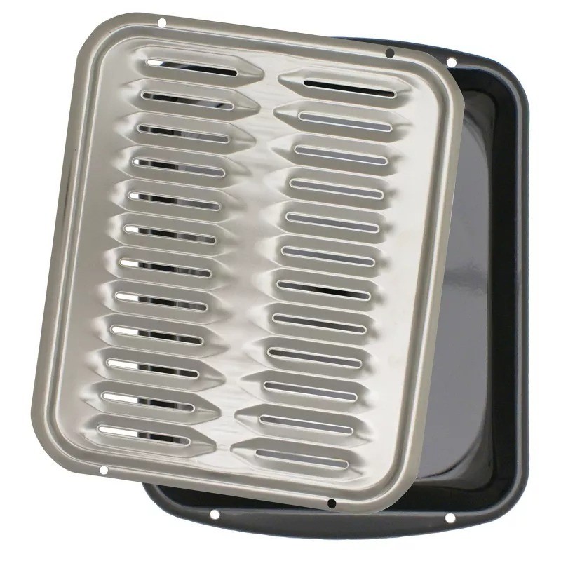 Air Fry Bake and Broil Pan with Chrome Grill