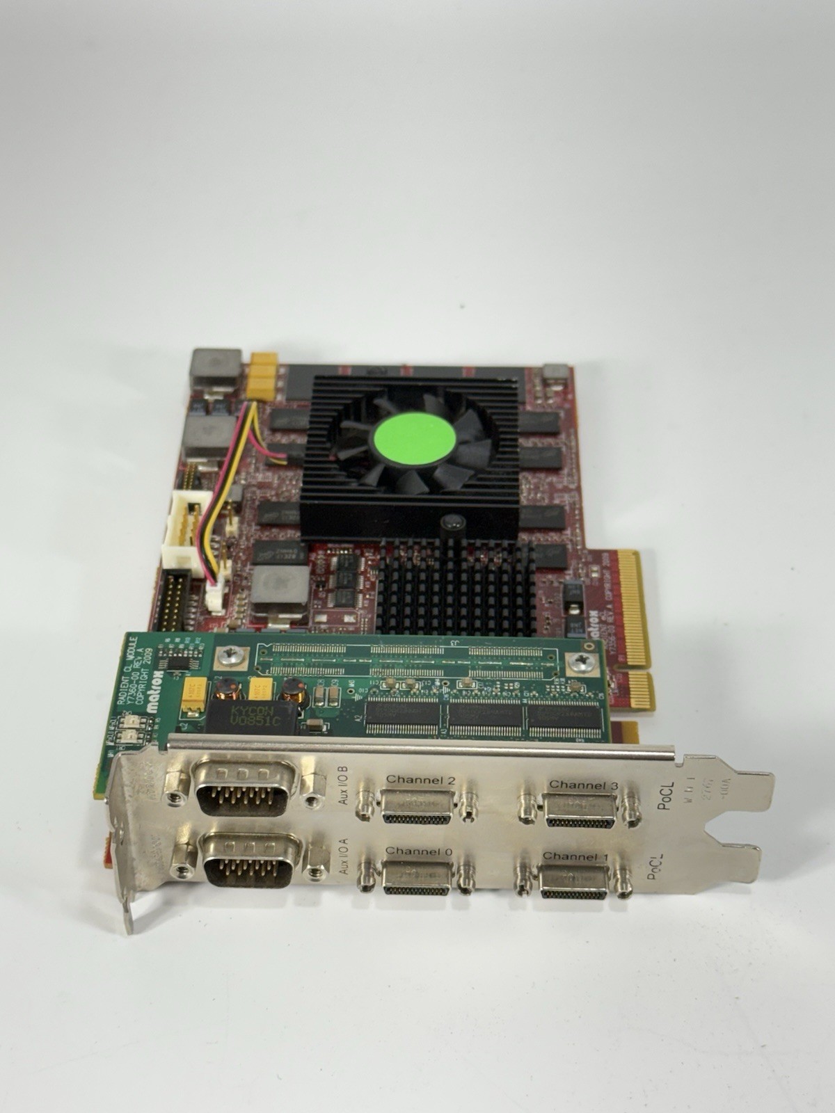 Matrox Radient eCL RAD2GDF200416 Y7356-00 Camera Link With Y7360-00 Radient CL