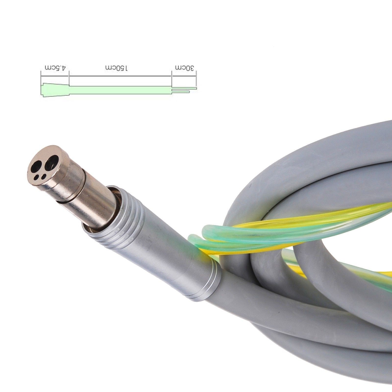 New Silicone 4 holes Tubing Tube Cable for high slow speed Handpiece Dentist