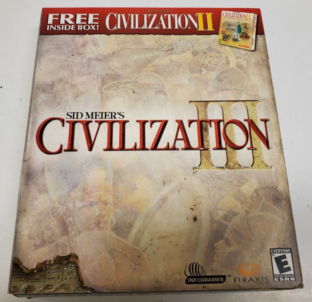 Infograms Sid Meir's, Civilization III & II Win 95/98/Me/XP/2K Big Box