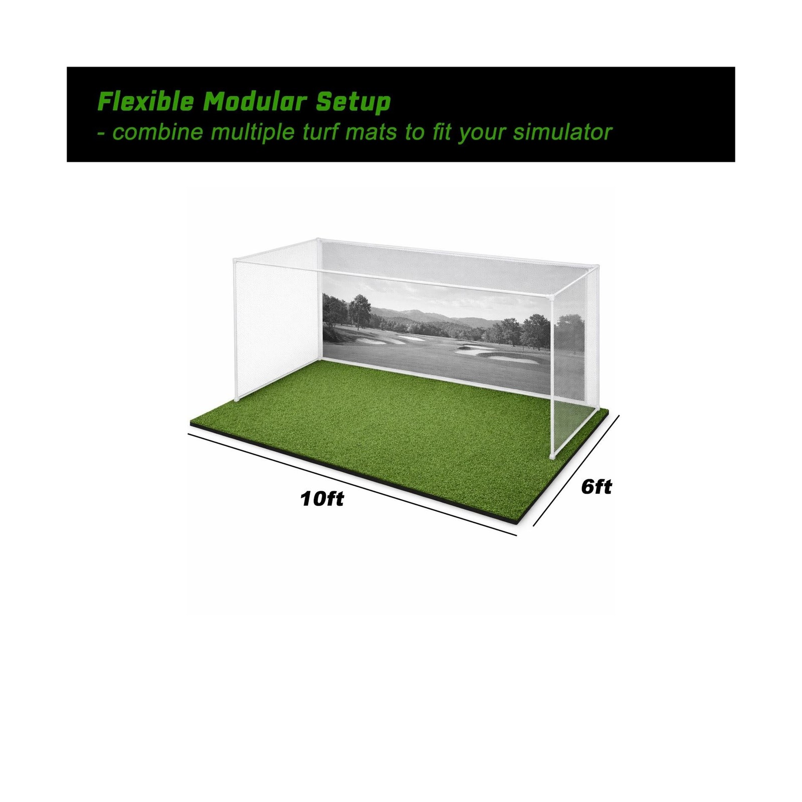 DCQ Golf Simulator Turf Flooring, Golf Mat for Indoor, Golf Simulator Accesso...