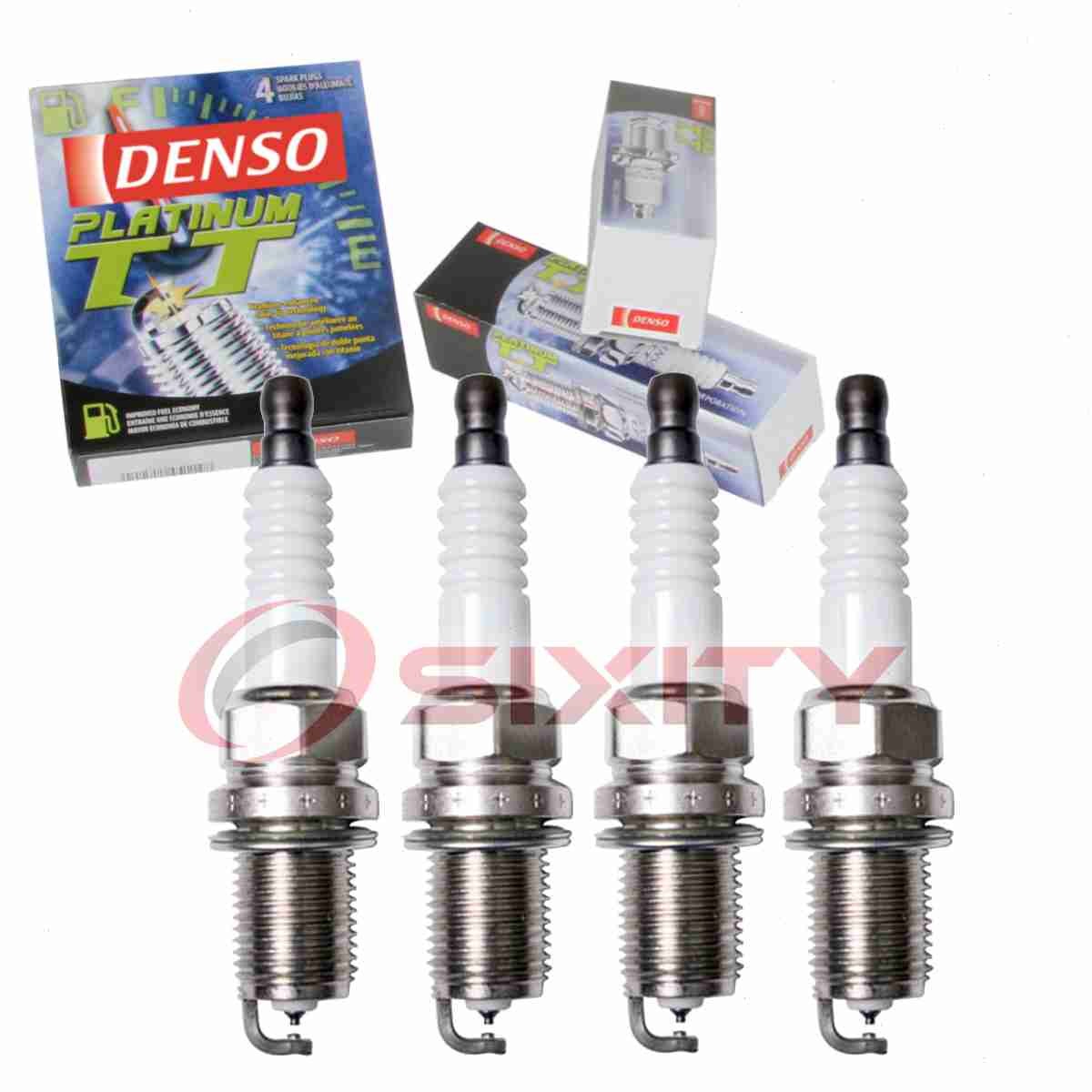 4 pc Denso Platinum TT Spark Plugs for 1991-1996 Mercury Tracer 1.8L L4 gd