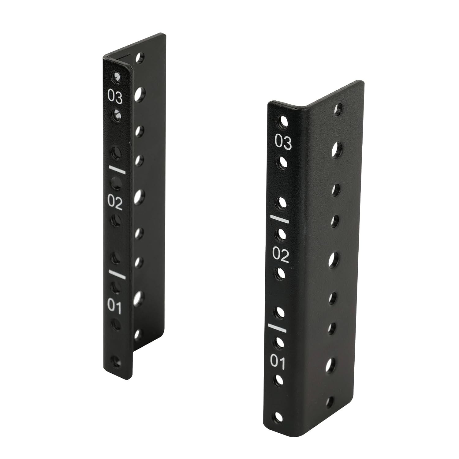 Tecmojo 3U Vertical Rack Rail Pair Kit 12-24 Screws Included DIY Rack Rails