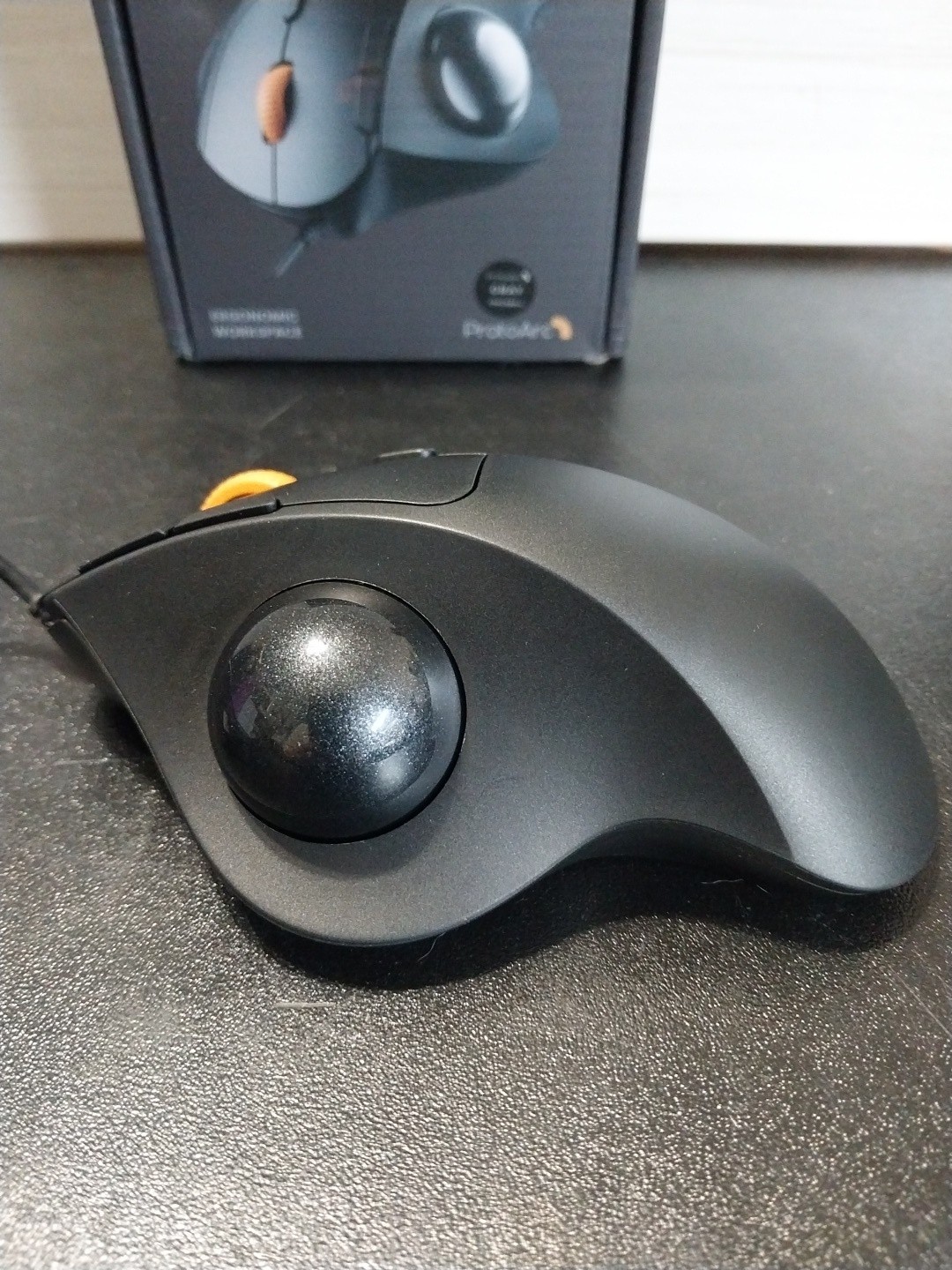 ProtoArc EM04 Wired Ergonomic Trackball Mouse Adjustable DPI, USB & USB-C