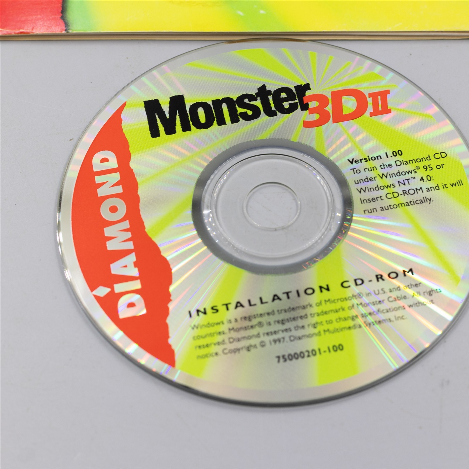 1998 Diamond Multimedia 3DFX Monster 3D II Starter Pack Vintage