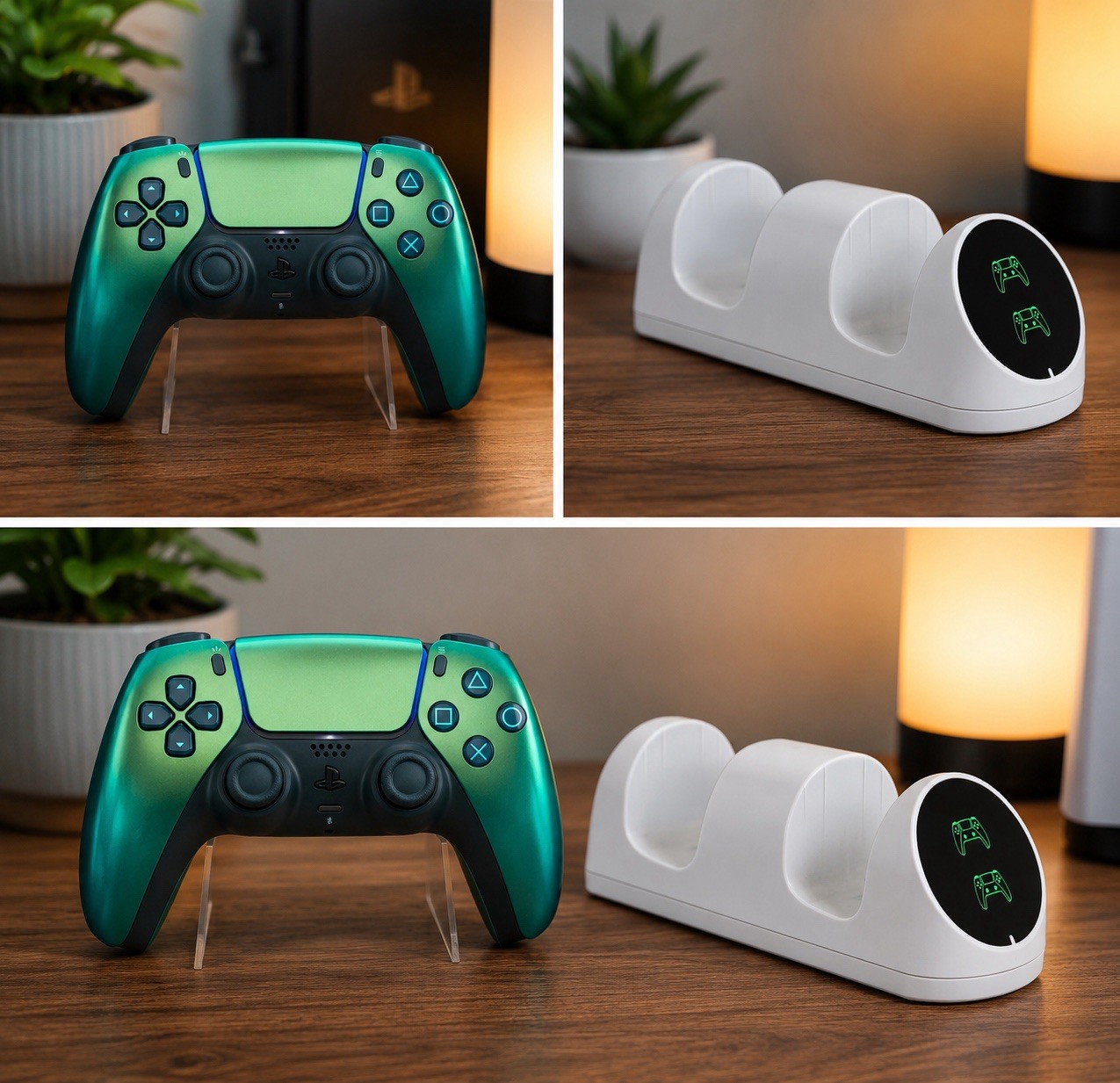 Sony Chroma Teal Controller +   White Charging Dock  (Brand new never open)
