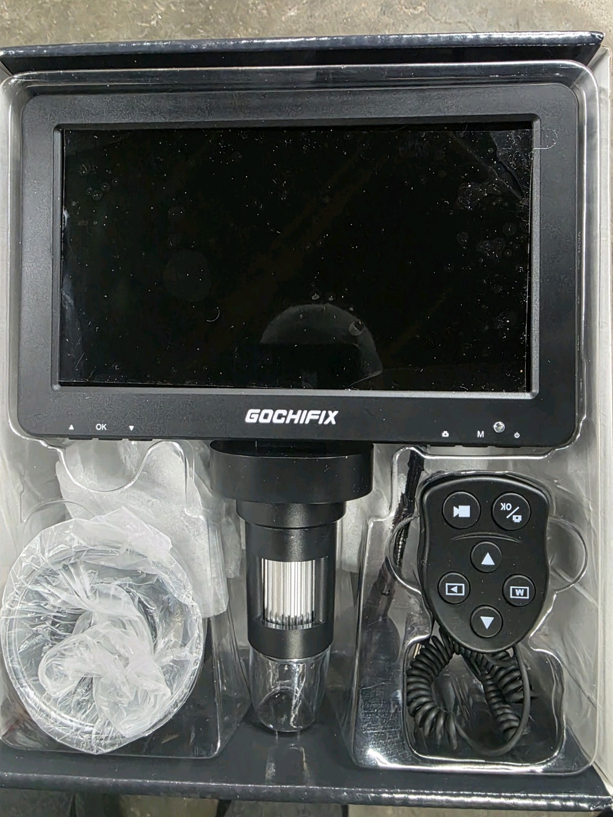 GOCHIFIX 7" LCD Digital Microscope - 1200X, 12MP, USB, 10 LEDs, 32GB Storage