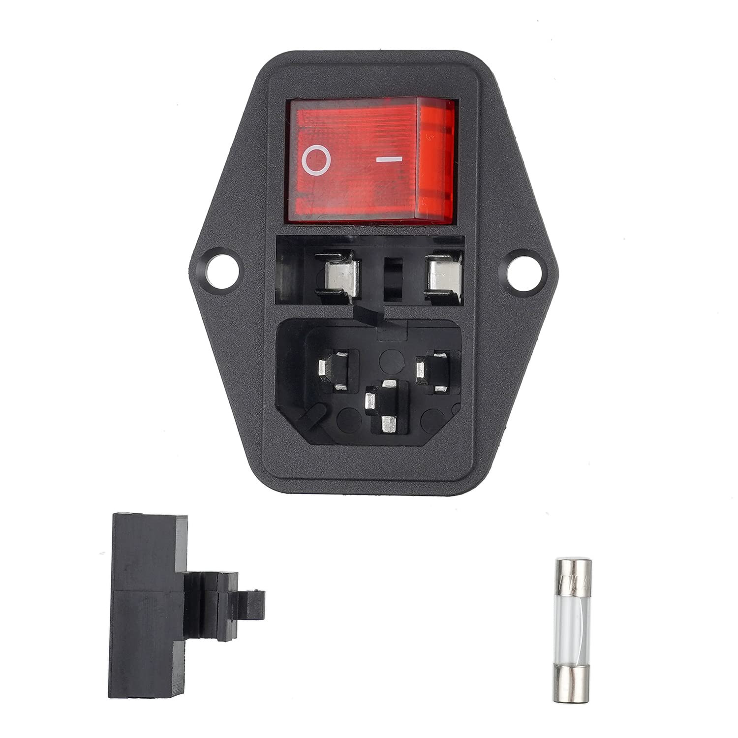 3D Printer Power Inlet Module Plug with Fuse & 18 AWG Extension Cable