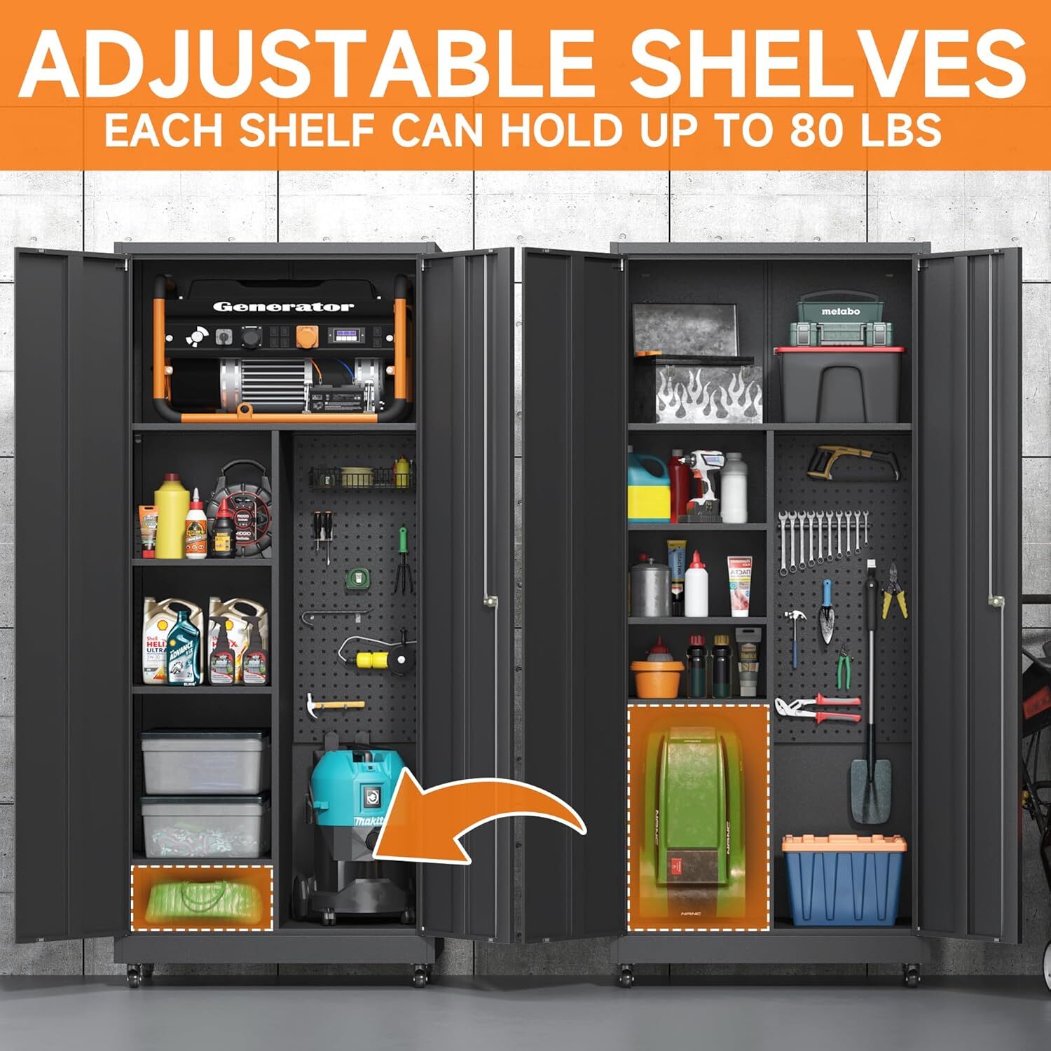 Rolling Tool Chest Tool Cabinet Storage Box Tool Garage Storage Cabinet w/ Lock