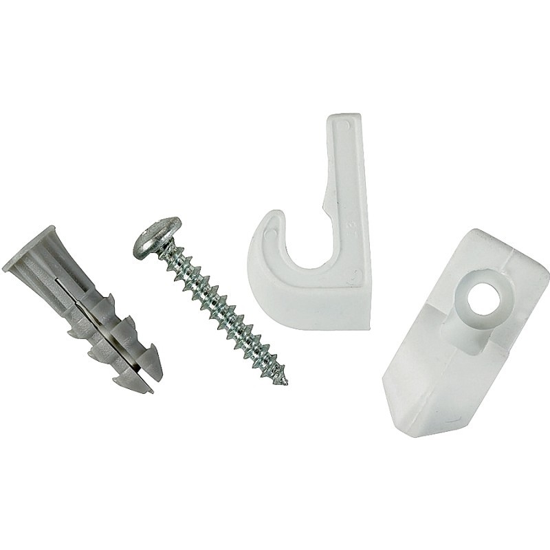 ClosetMaid 7546 Wall Clip, Resin, White, Wall
