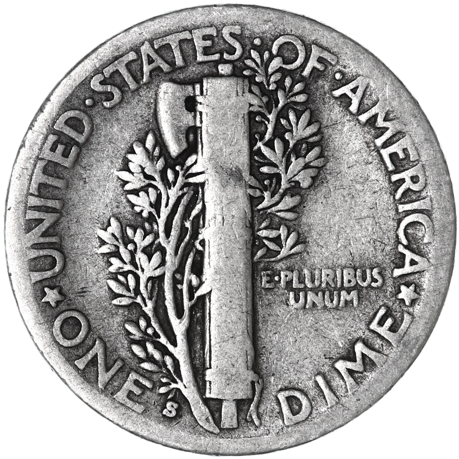 1937 S Mercury Dime 90% Silver Good GD