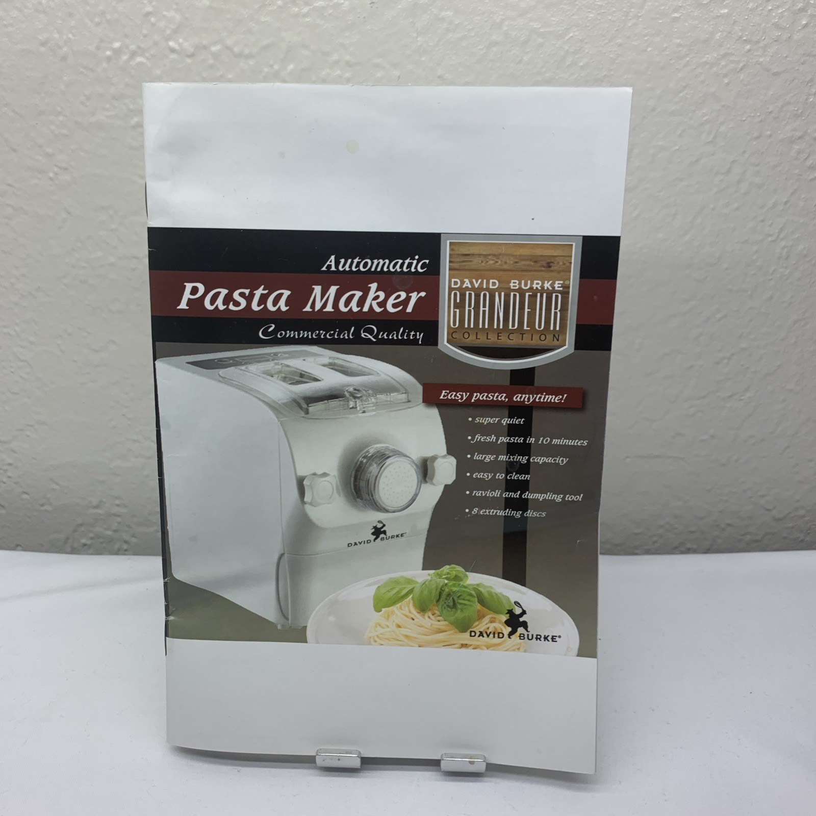 Automatic Pasta Maker Machine David Burke - Parts: Manual Booklet
