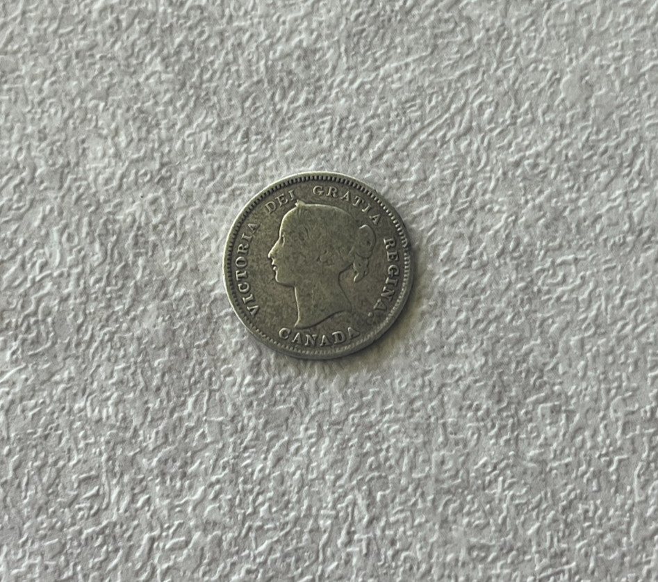 1891 Canada 5 Cents - Silver Cleaned L2