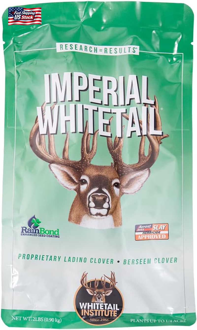 Whitetail Institute Imperial Clover Deer Food Plot Seed for Spring or Fall Plant