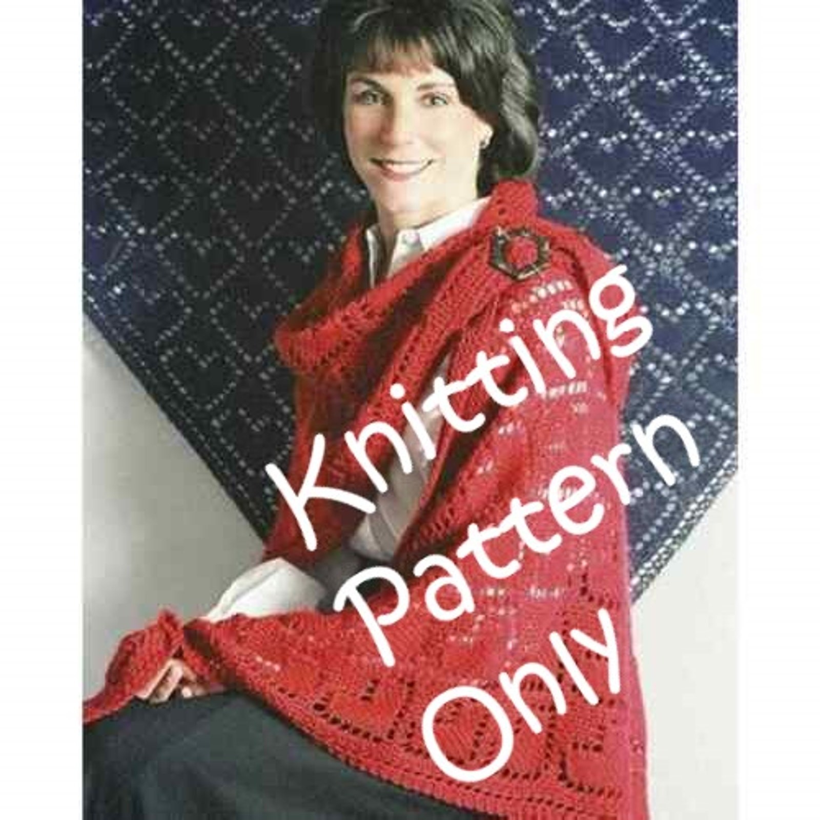 New Fiber Trends AC27 Queen of Hearts by Bev Galeskas Knitting Shawl Pattern