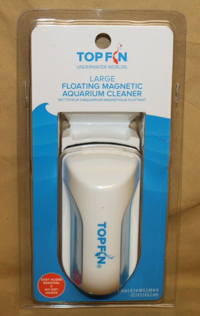 TOPFIN LARGE FLOATING MAGNETIC AQUARIUM CLEANER - NEW