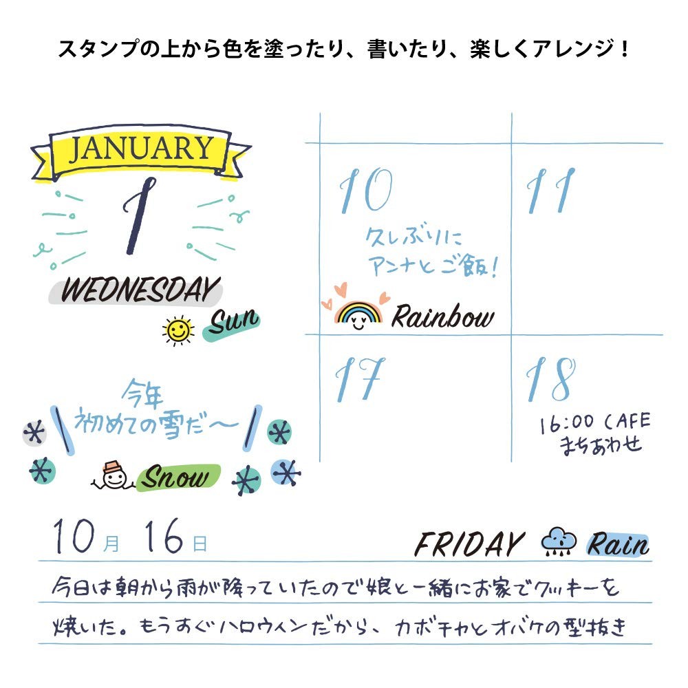35375006 Day Weather Pattern Rotating Decorative Journaling Craft Stamp Tool