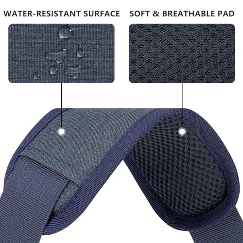 RAINYEAR 59 Inch Shoulder Strap for Bag, Adjustable Soft Padded Navy Blue