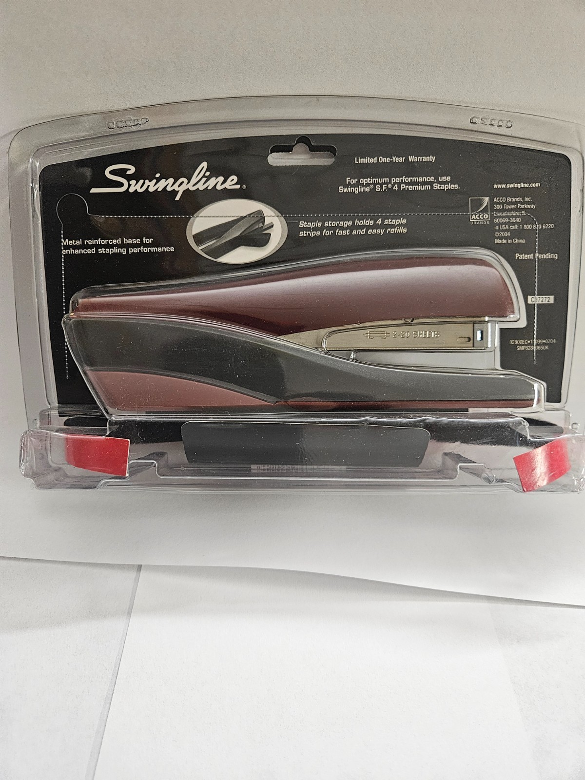 Swingline Stapler Invision model 82800 Maroon/Red Color