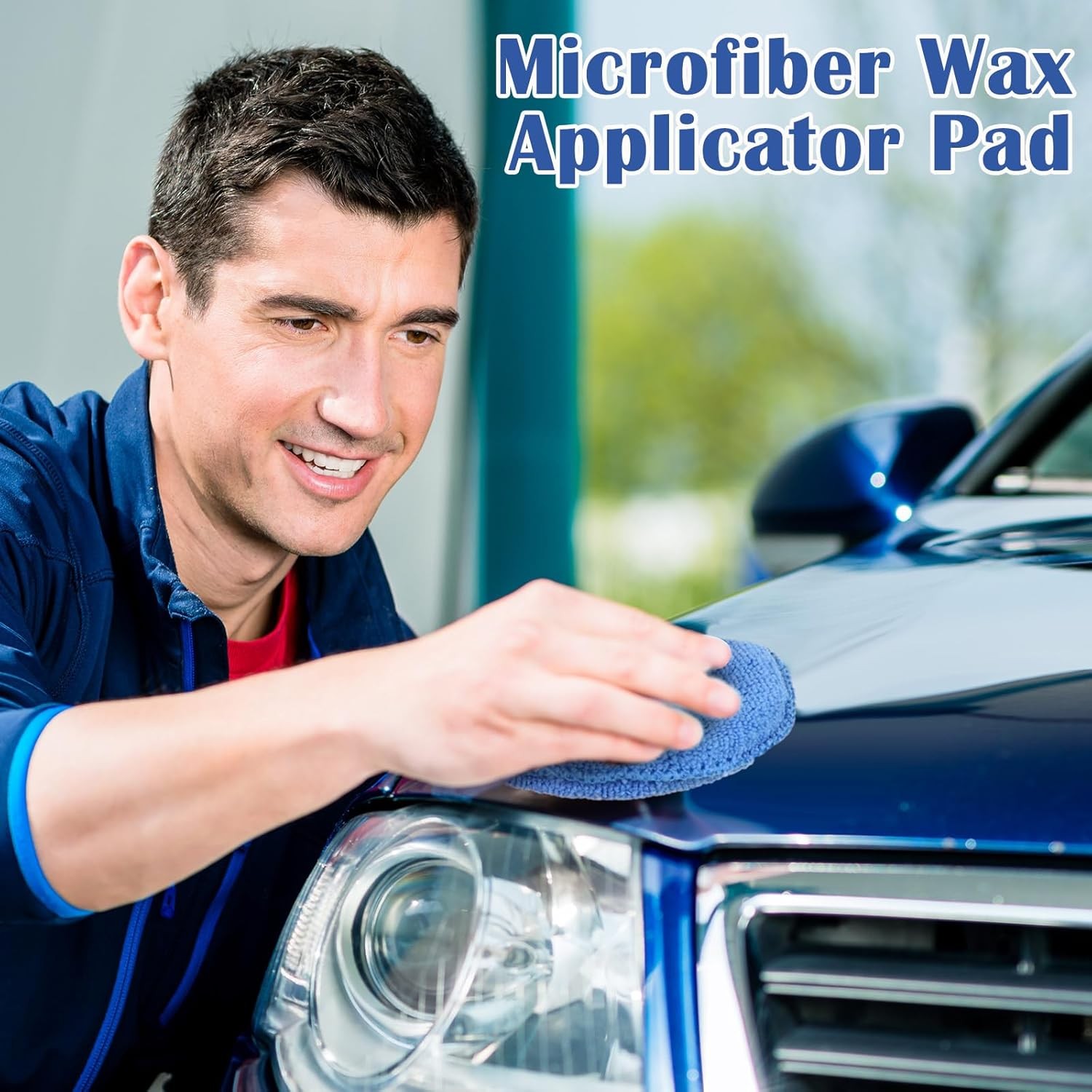 50 Pcs Microfiber Wax Applicator Pads 5 Inches Diameter Applicator Pads Bulk Sof