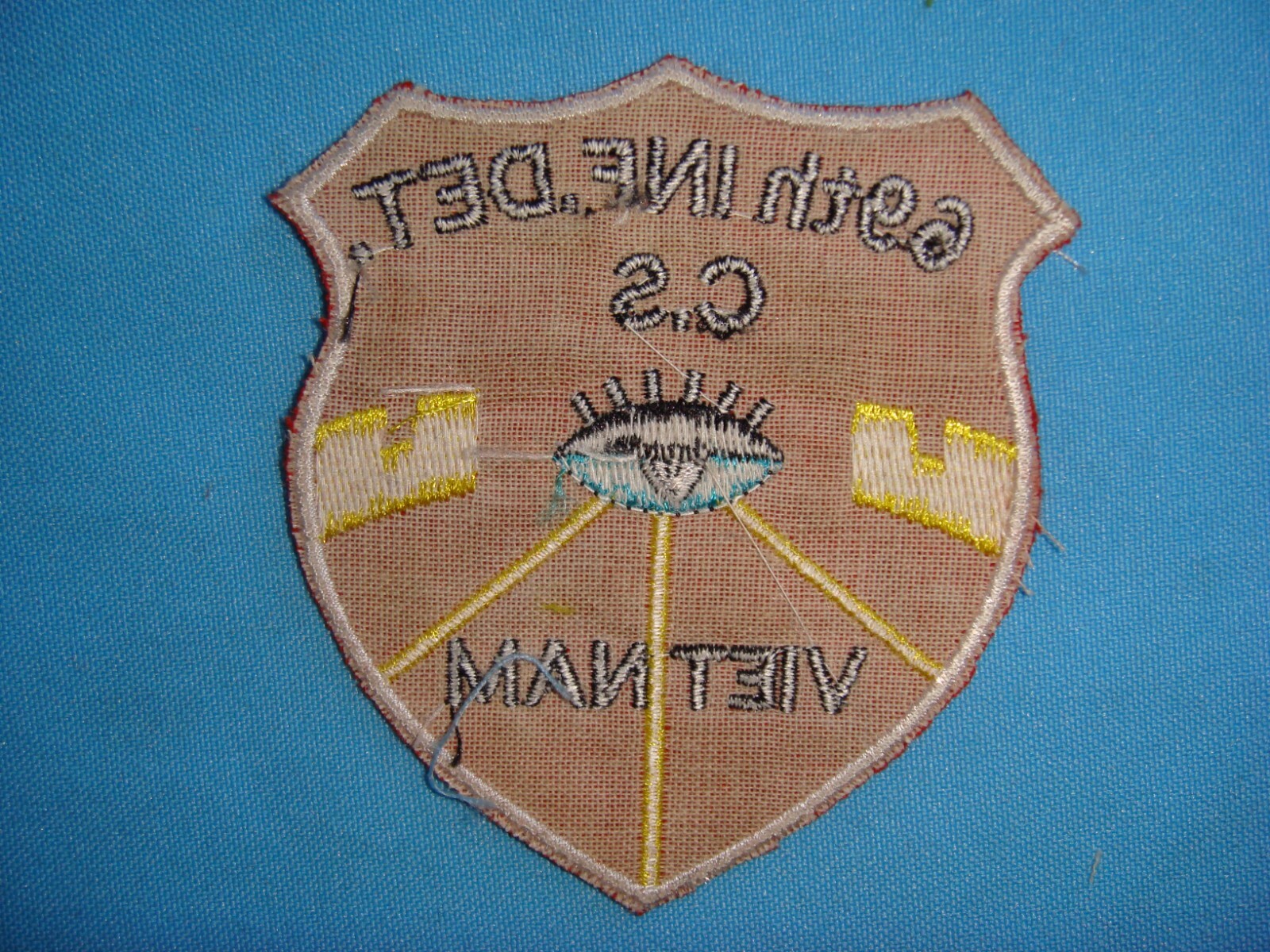 VIETNAM WAR PATCH, US 69th INFANTRY DETACHMENT GROUND SURVEILLANCE