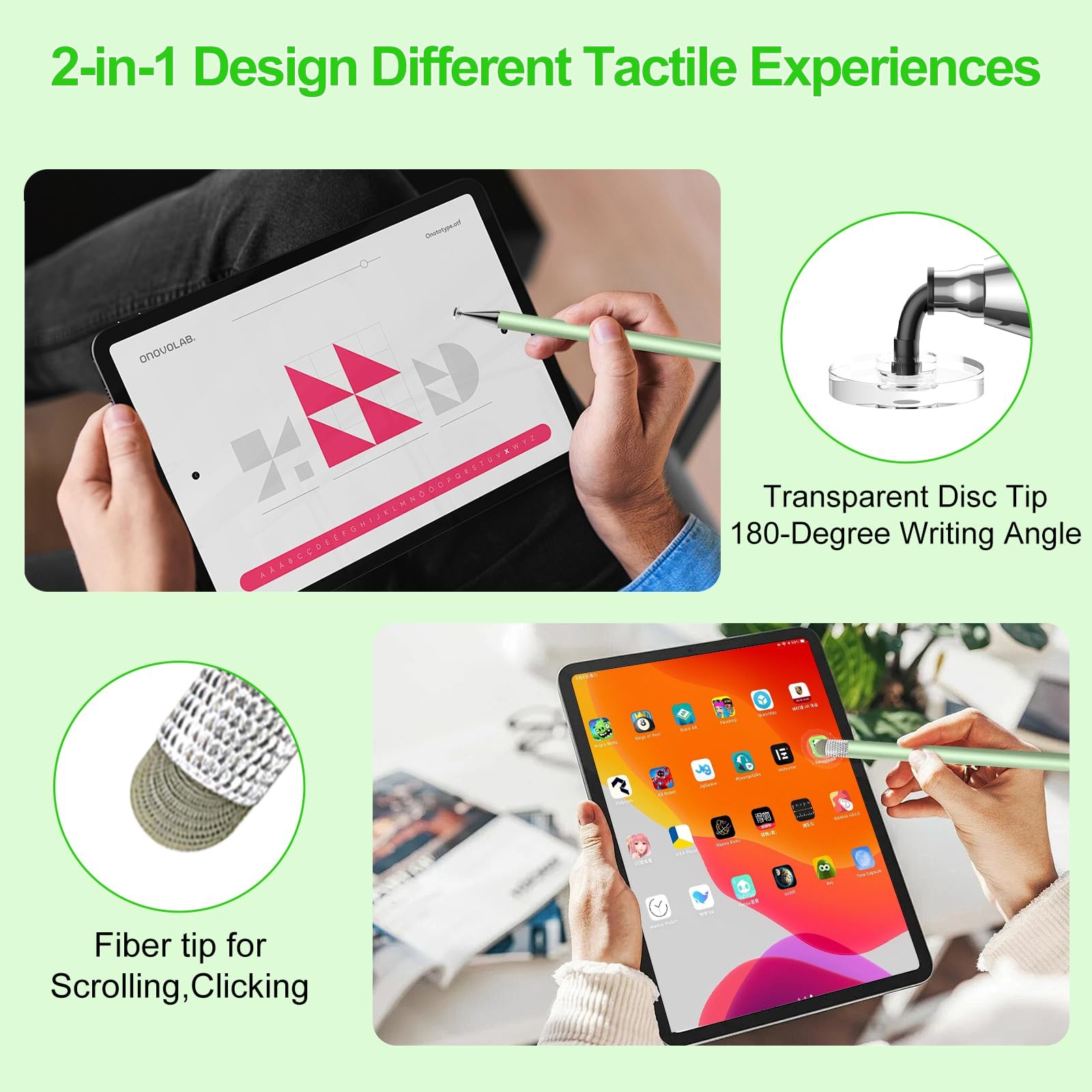 Stylus Pen for Touchscreen,3pcs 2in1 High Precision Sensitivity Stylus, Suitable