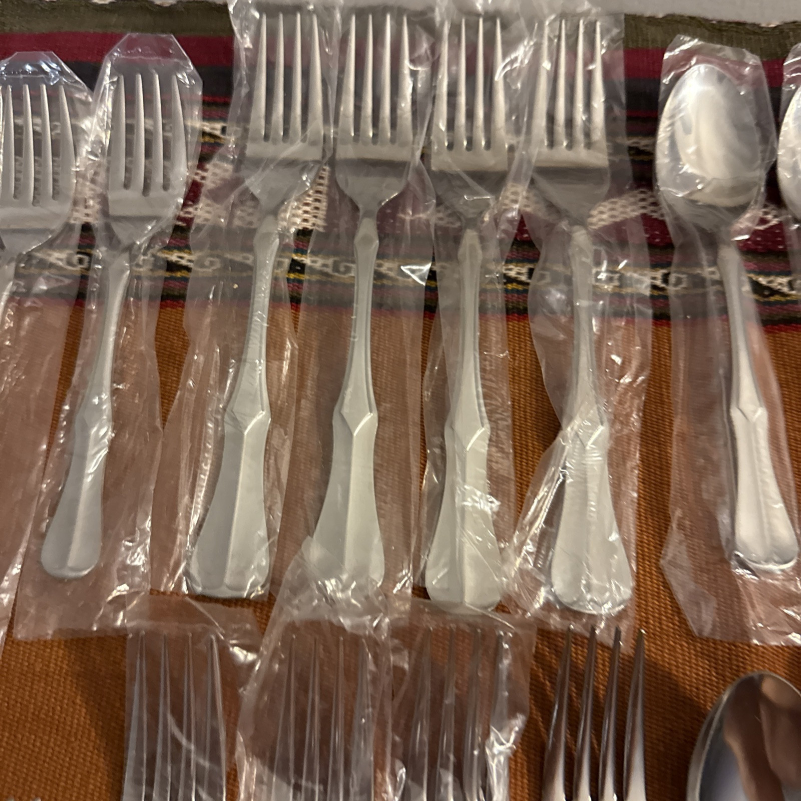 Vtg 50 Pc Brand New National Stainless Flatware 8 Settings NF27 Pattern Olaf