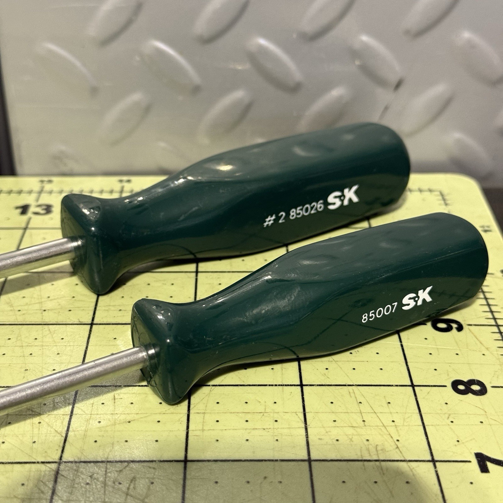 SK S-K TOOLS 2PC 16" LONG SCREWDRIVER SET PHILLIPS & SLOTTED 85007 85026 FRANCE
