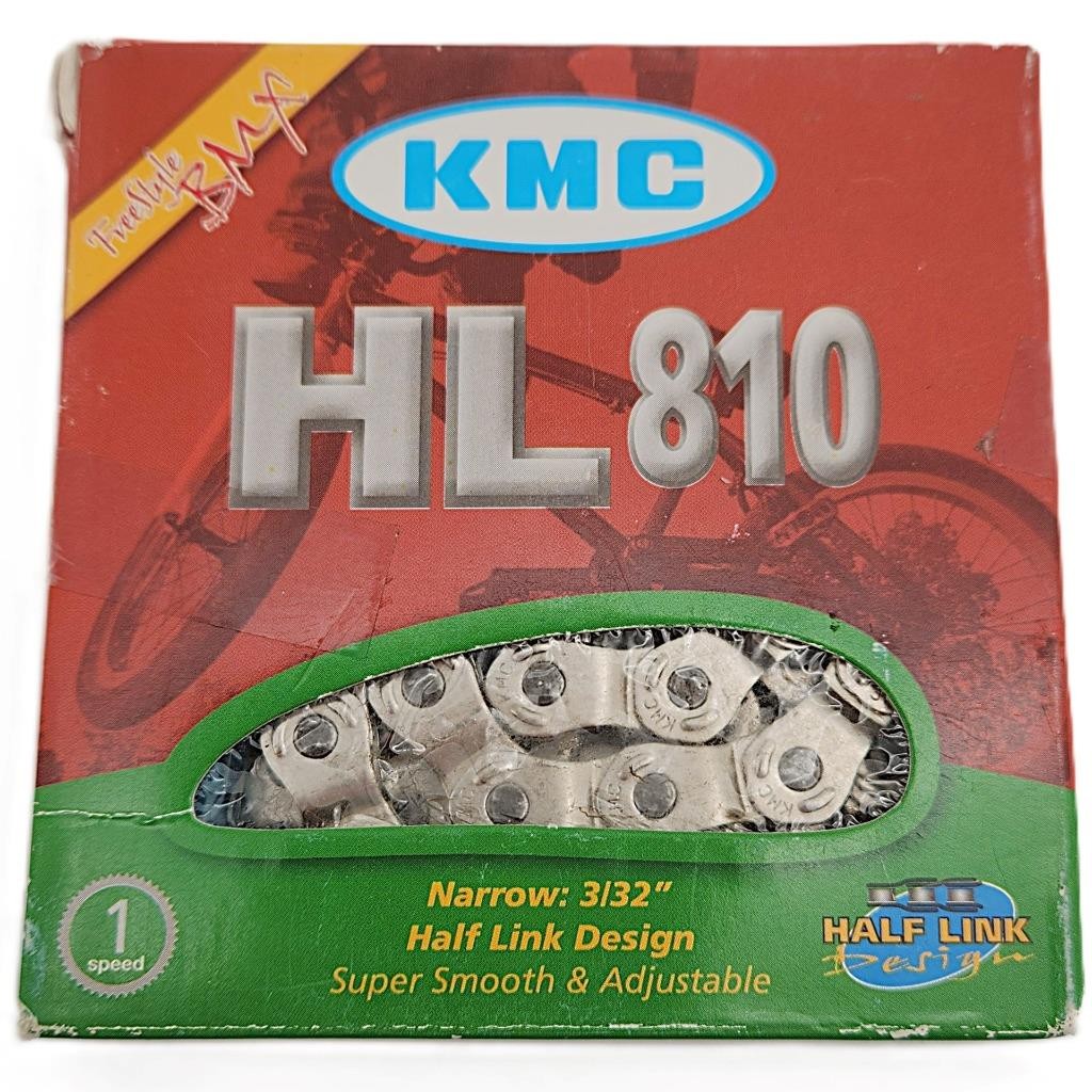 KMC HL810 Silver Half-Link 3/32" Single-Speed Bike Chain Freestyle BMX NOS