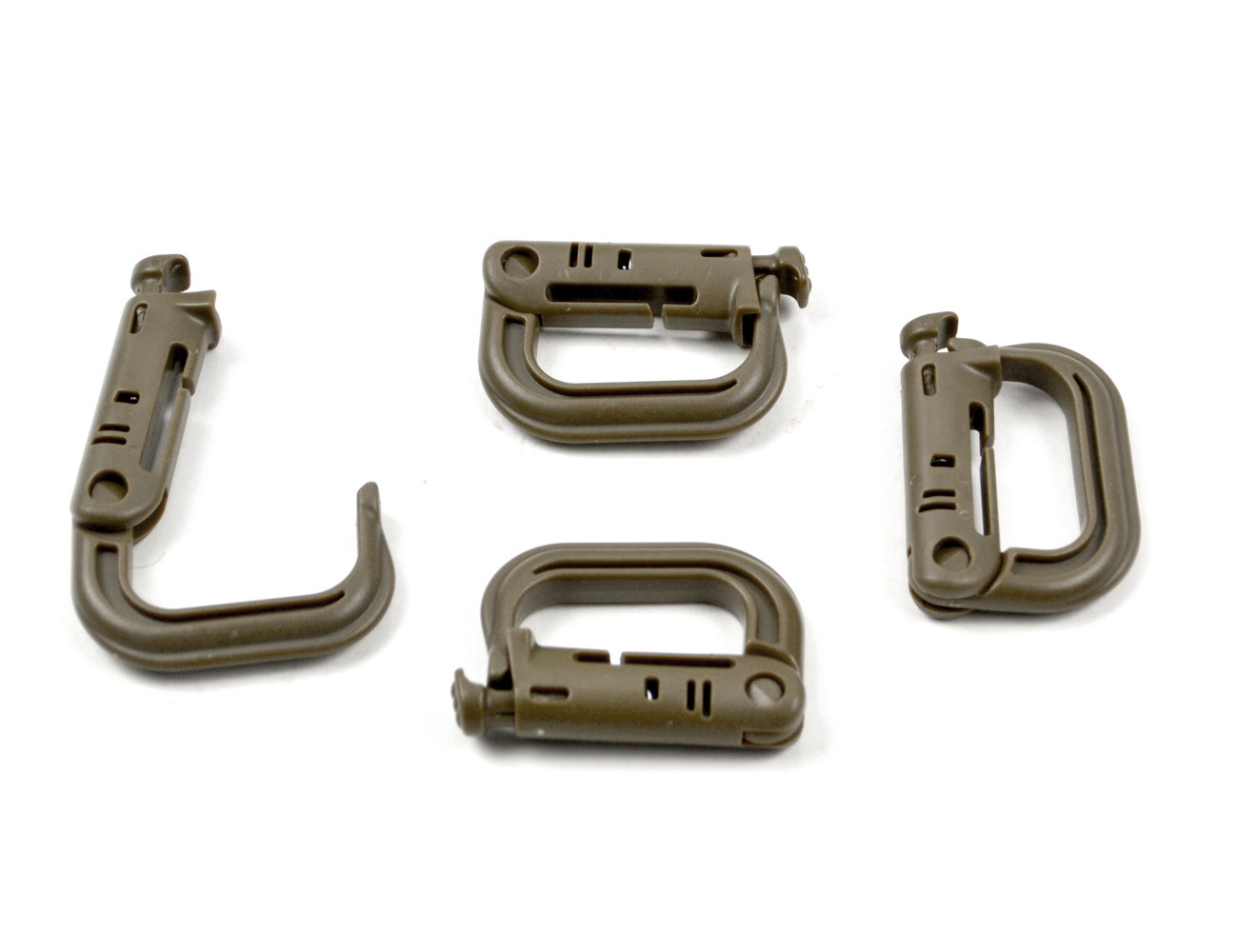 4pc Molle Tactical Hiking Clip Carabiner Locking D-Ring Hook Safety Buckle New