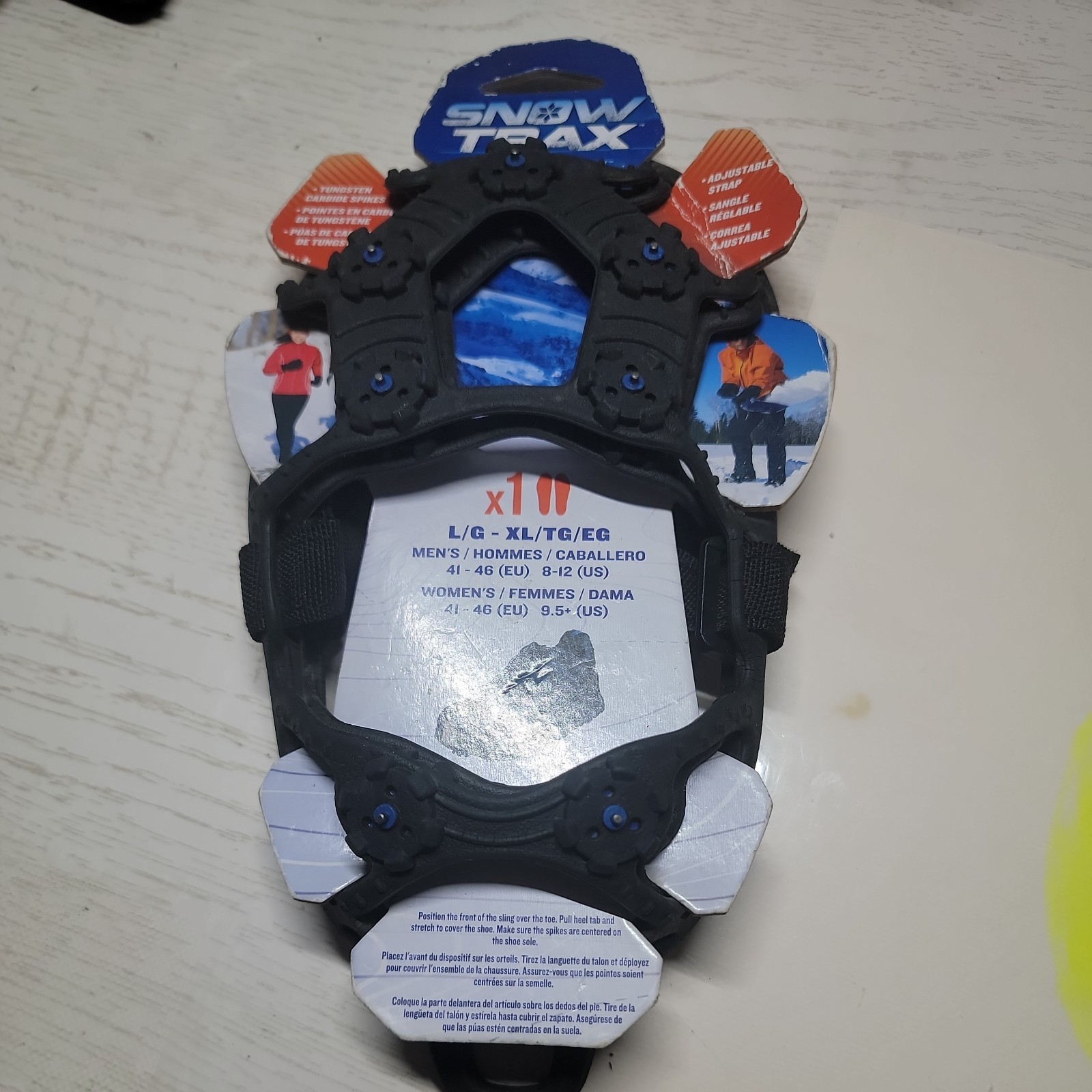 Snow Trax By YakTrax Traction Gear for Shoes & Boots (L-XL Men 8-12; Wmn. 9+)new