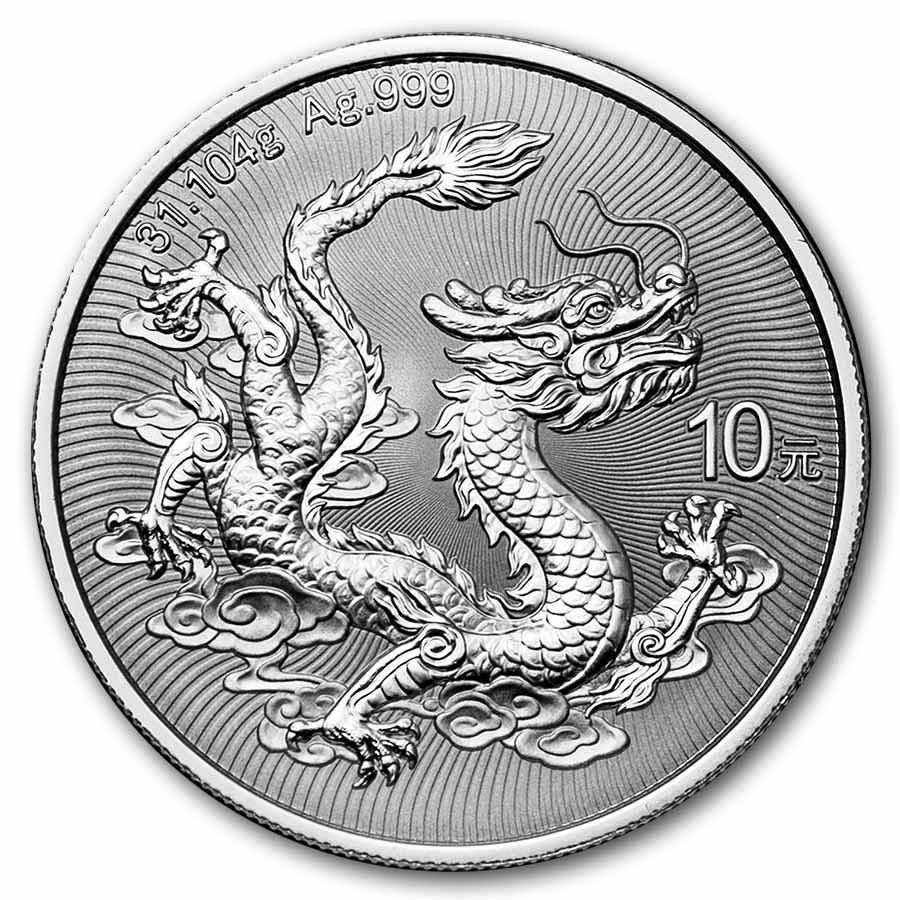 2026 China 1 oz Silver Dragon BU