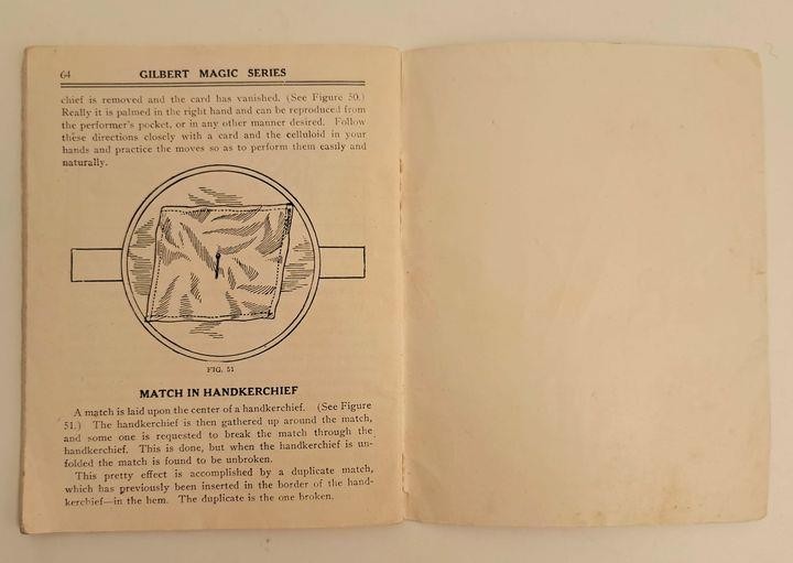 1920 A. C. Gilbert Handkerchief Tricks For Boys Magic Book