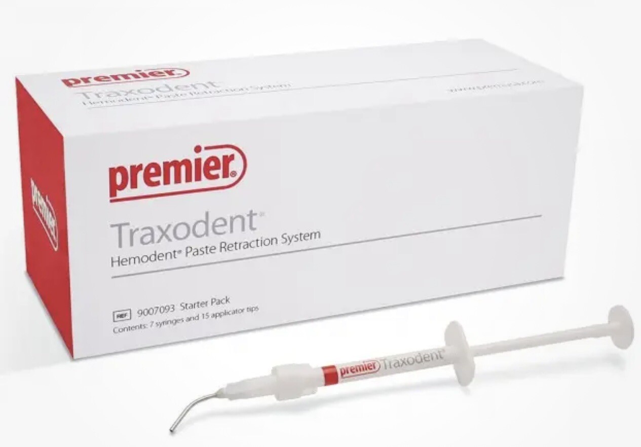 Premier Dental 9007093 Traxodent Paste Retraction System Starter Pack 7/Pk 0.7gm