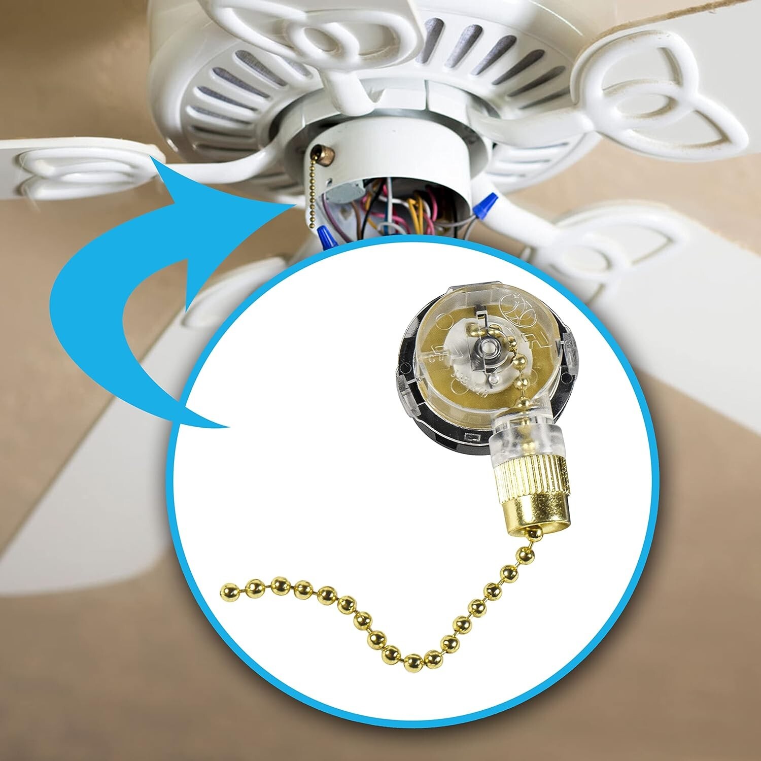 Ceiling Fan Pull Chain 3-Speed Control Switch for Angelo Brothers Ceiling Fan