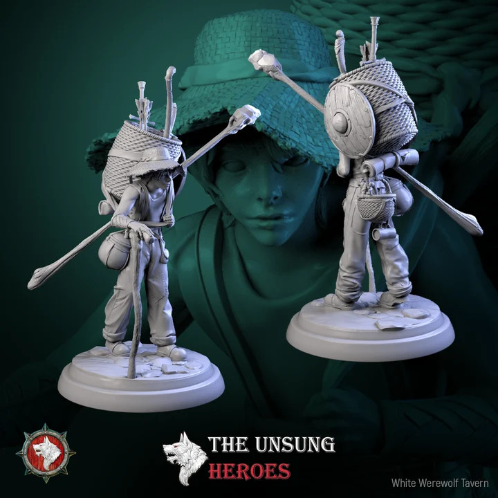 Thatch GreenField, The Traveling Merchant - Resin Tabletop Miniature