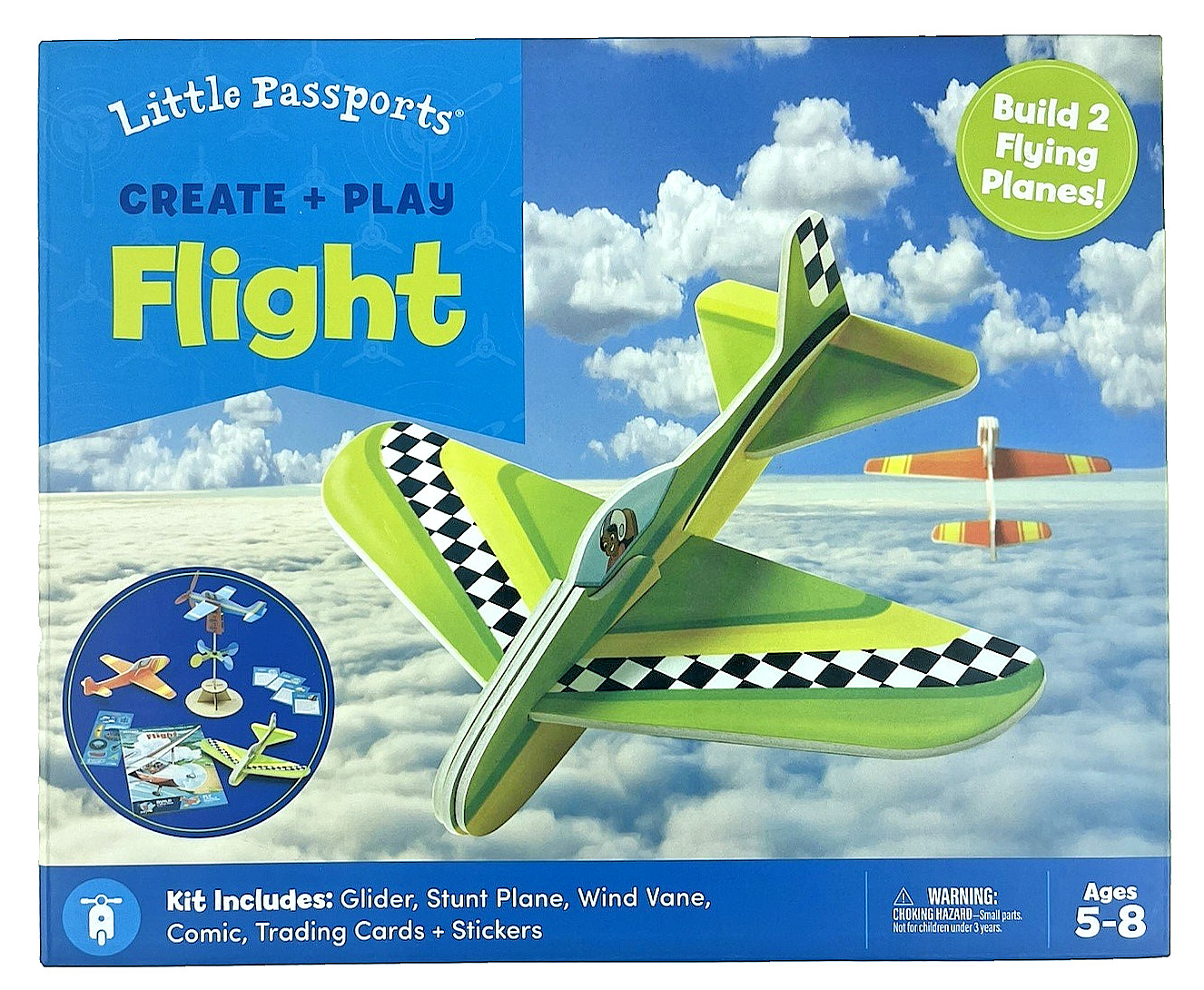 Little Passports Create & Play FLIGHT, 2-Planes STEM Activity Kit, NEW-SEALED