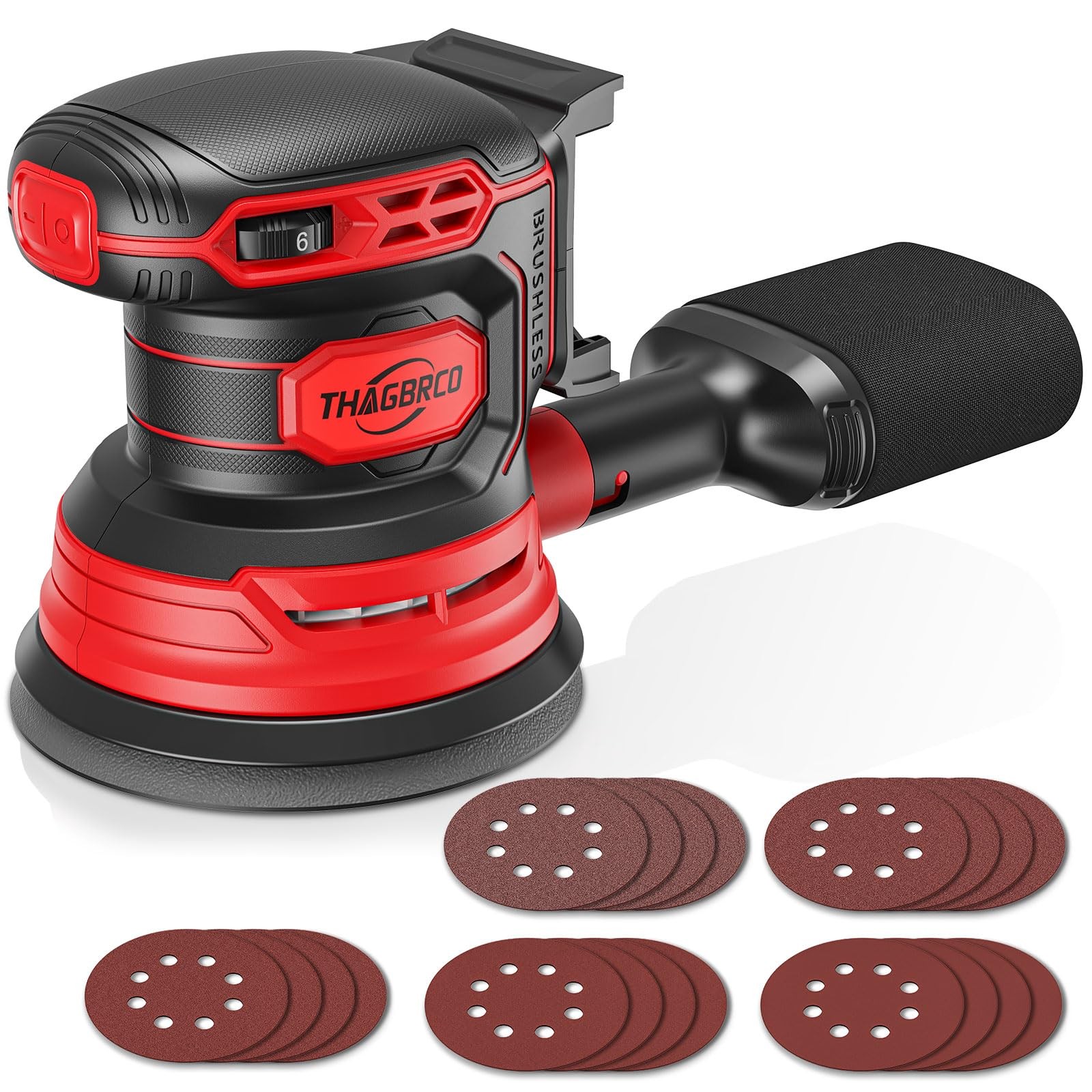 Cordless Orbital Sander Compatible For Milwaukee 18V, Electric Orbit Sander w...