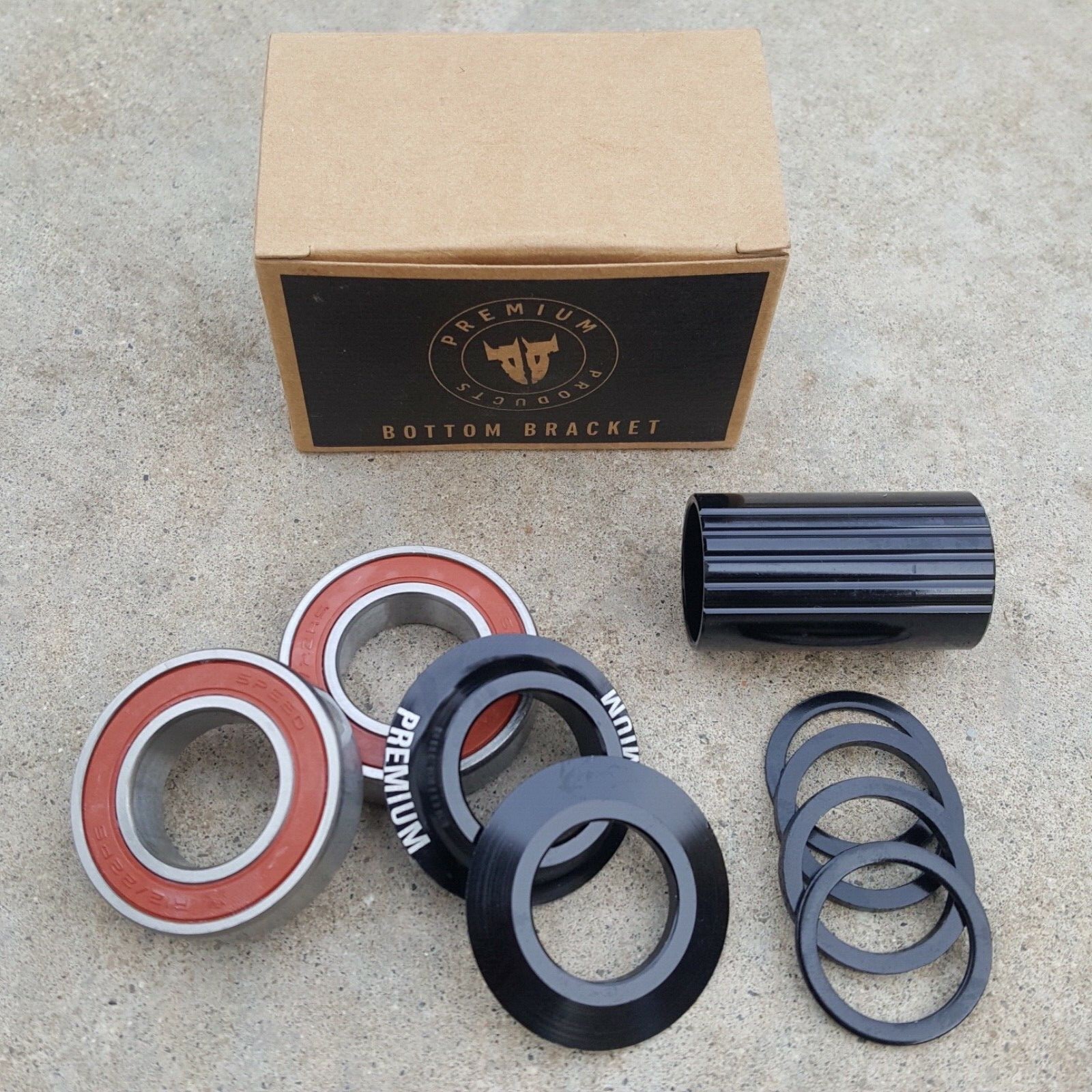 PREMIUM SEALED MID BOTTOM BRACKET 22MM BLACK BMX BIKE BB KIT FIT CULT PRIMO