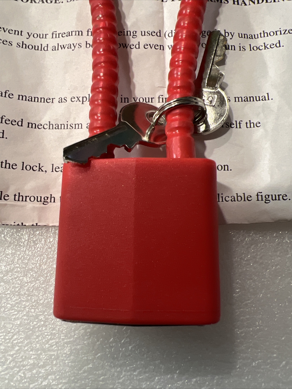 Firearm Lock Red 30mm Gun Cable Lock