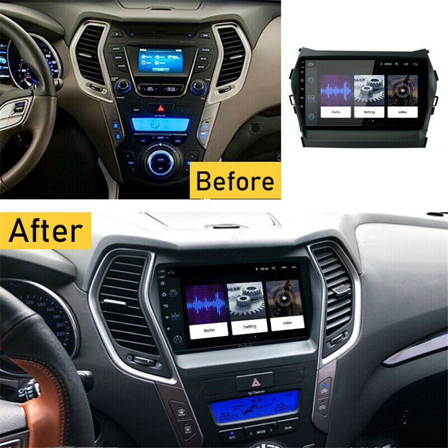 9'' Android 9.1 2GB+32GB Car Stereo Radio GPS For Hyundai ix45 Santa FE 13-2017