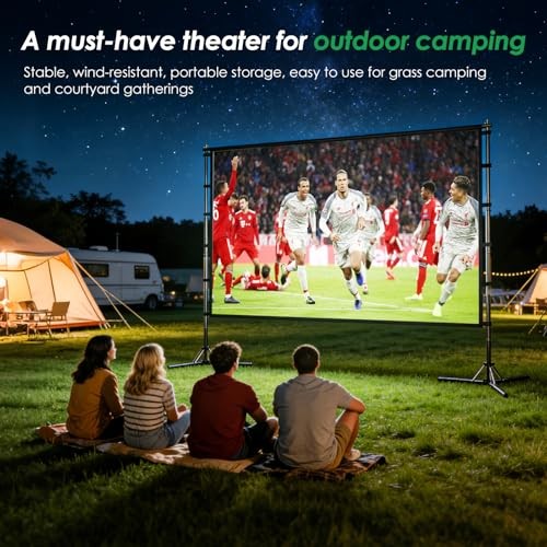 120 inch Projector Screen with Stand - 120” projector screen white backing