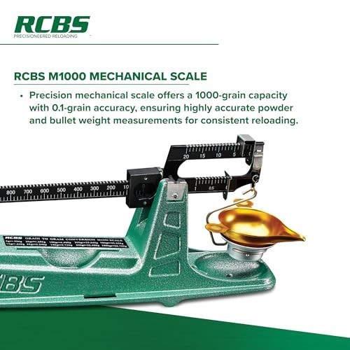 Mechanical Reloading Scale 1000 Grain Capacity 0.1 Grain Accuracy Beam Scale