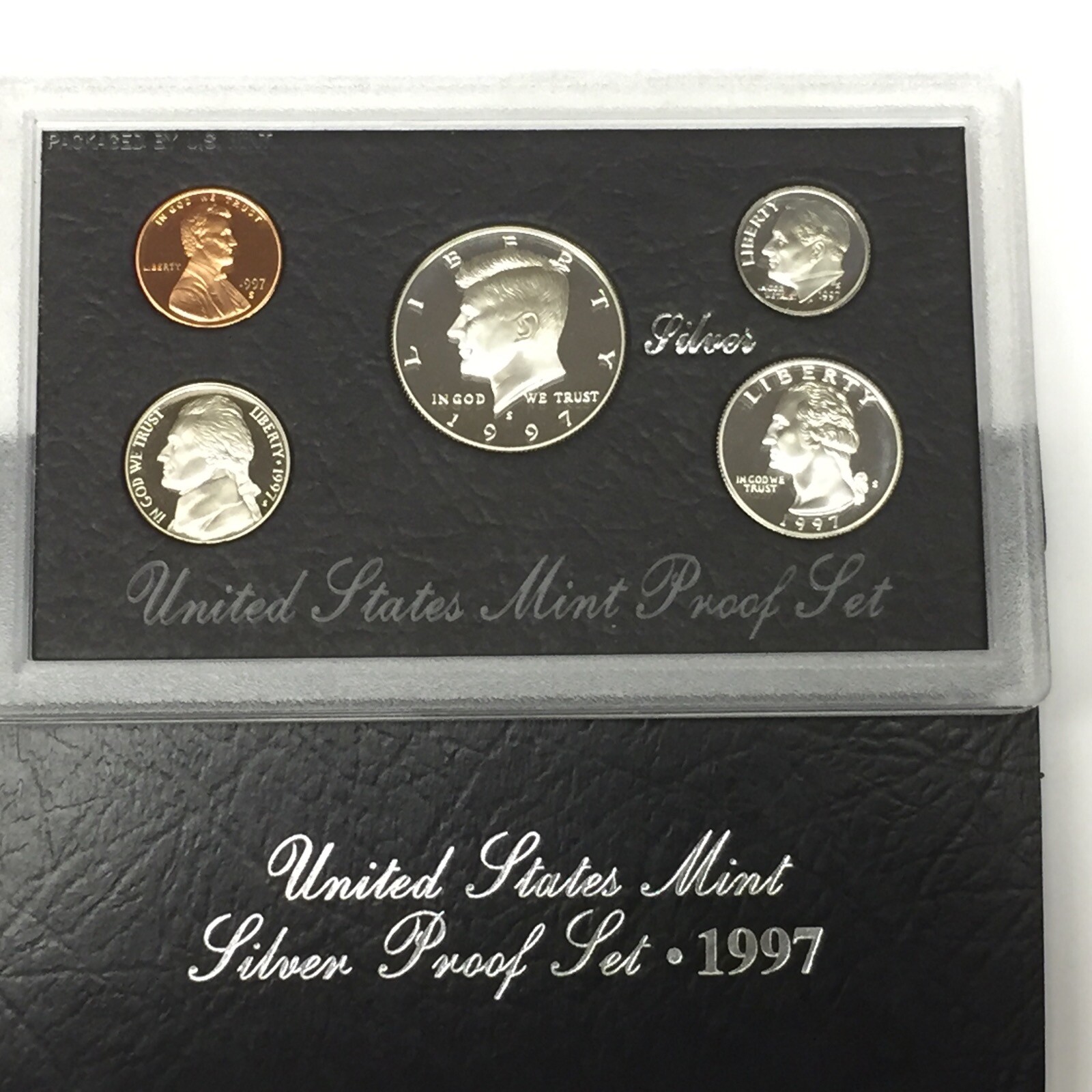 1997 US Mint Silver Proof Set 5 Piece Silver Set with Box & COA