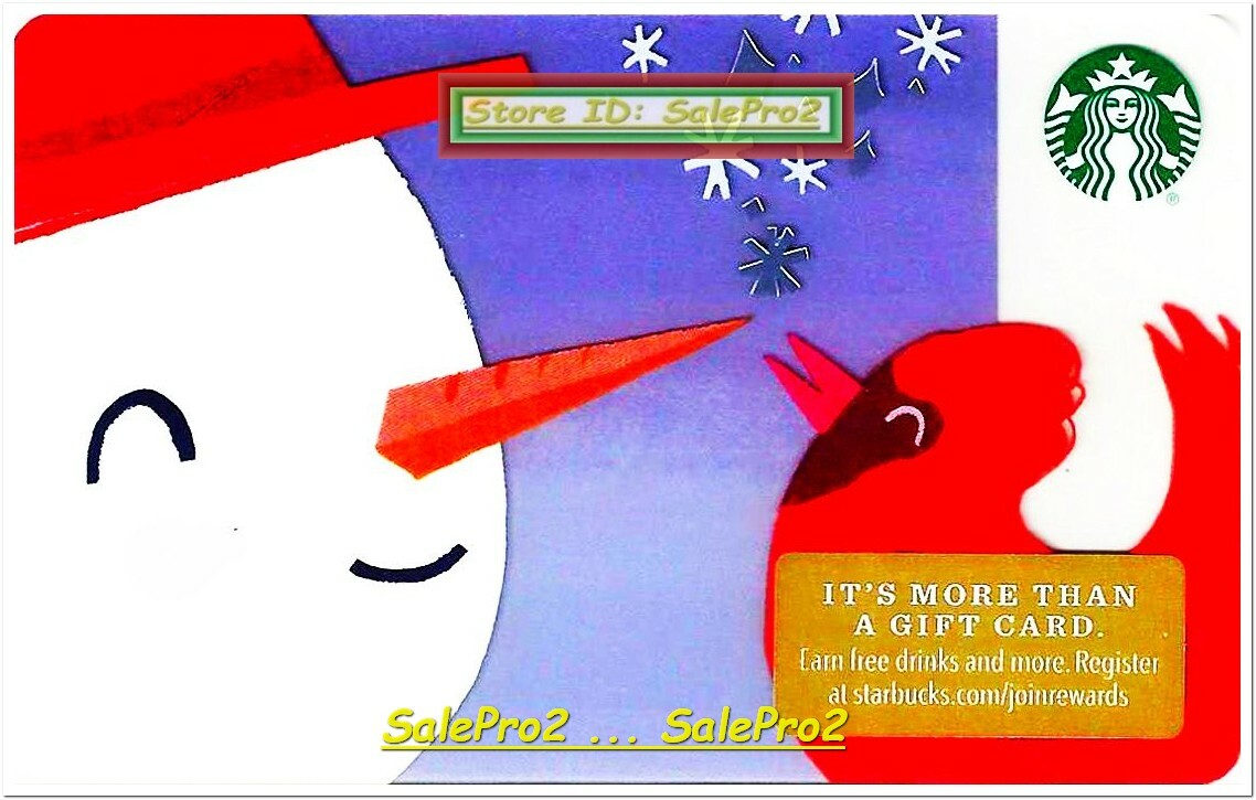 STARBUCKS COFFEE 2018 USA WINTER LOVE SNOWMAN & RED BIRD COLLECTIBLE GIFT CARD