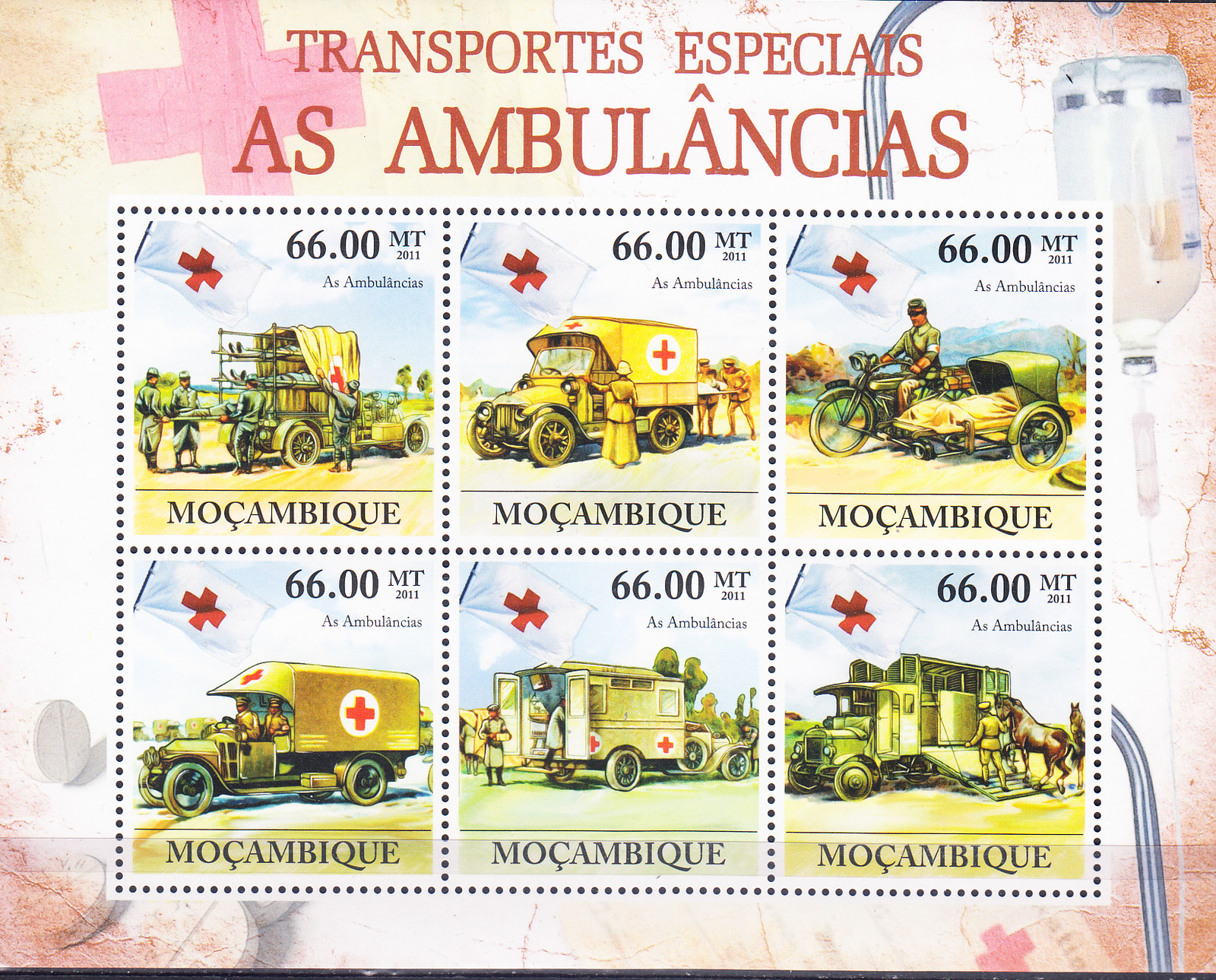 W MOZAMBIQUE 2478 MILITARY AMBULANCES