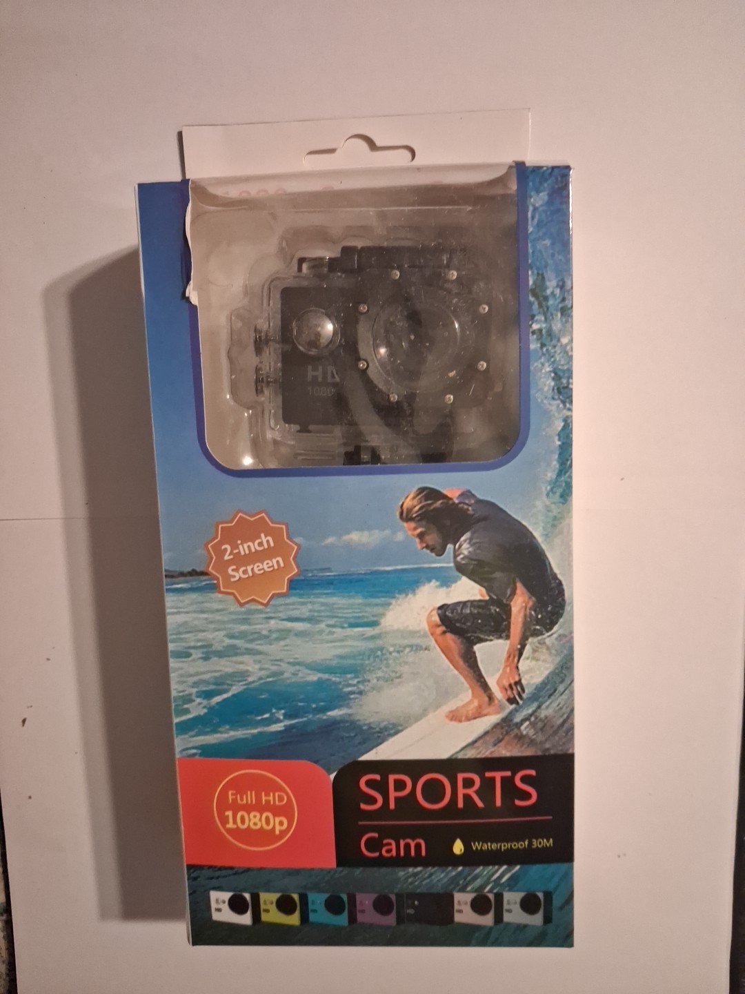 Sports Cam Waterproof 30M Full HD 1080p 2" Screen NEW in Box