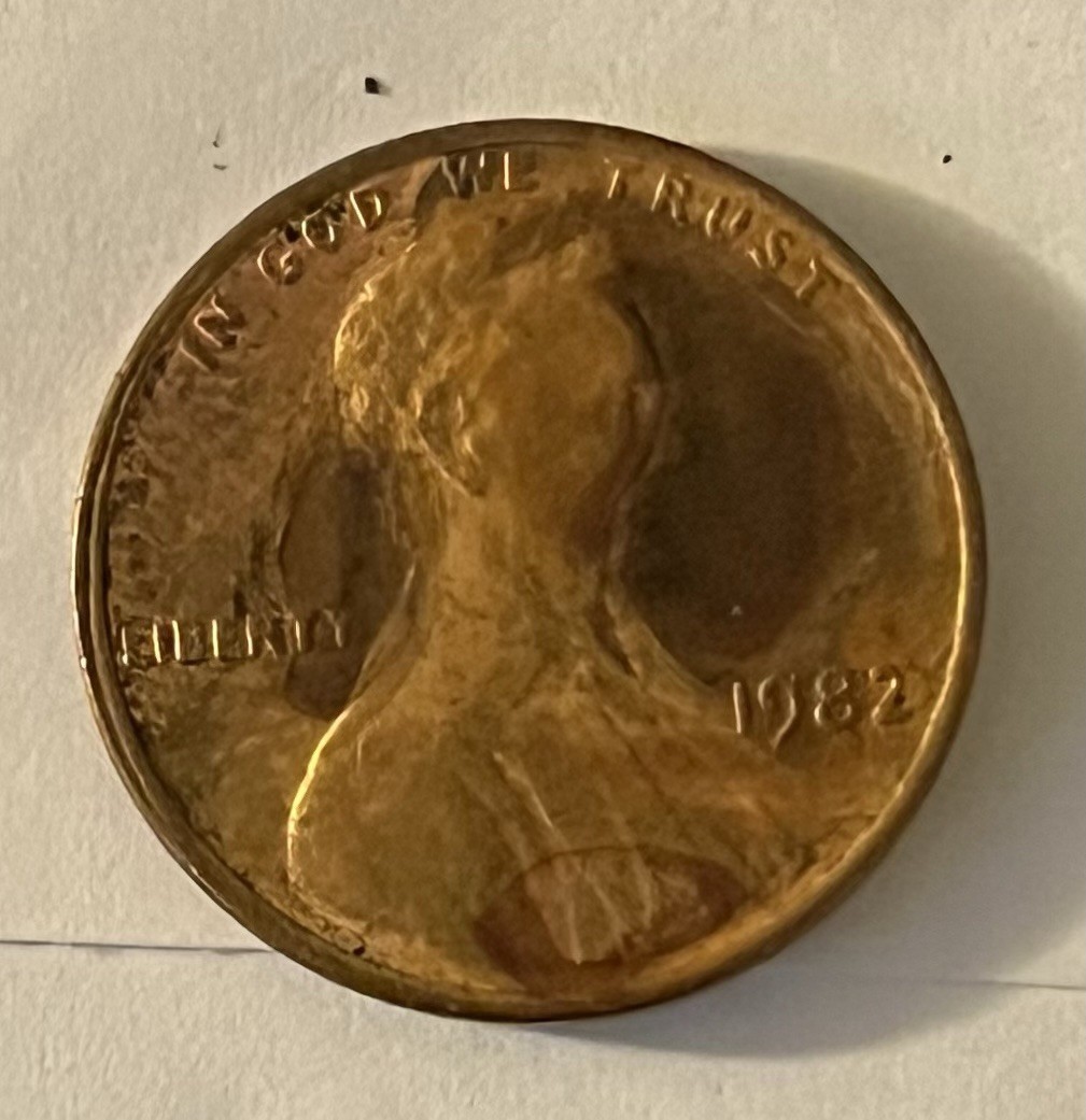 1882 Penny   Large Date.  Unique Coloring.